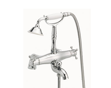 Huber Victorian Mitigeur thermostatique de bain/douche avec garniture de  douche 194VT01HCR chrome