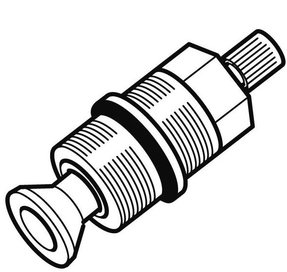 tête de robinet , mécanisme , cartouche de mélangeur KWC a joint plat  32-40-01-931 remplace la cartouche a joint cônique